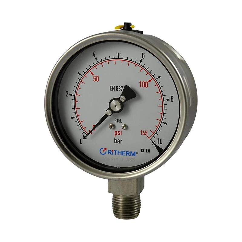 Lasersveiset trykkmåler i rustfritt stål